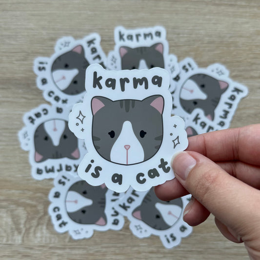 Karma is a Cat Sticker