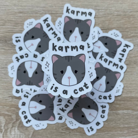 Karma is a Cat Sticker