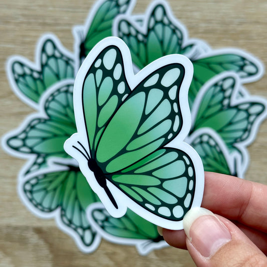 Green Butterfly Sticker