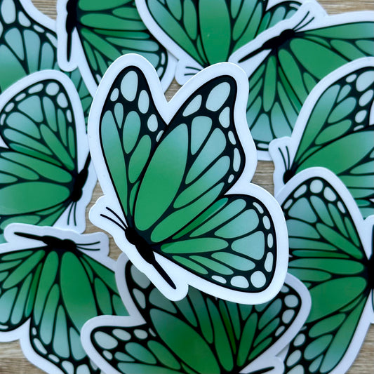 Green Butterfly Sticker