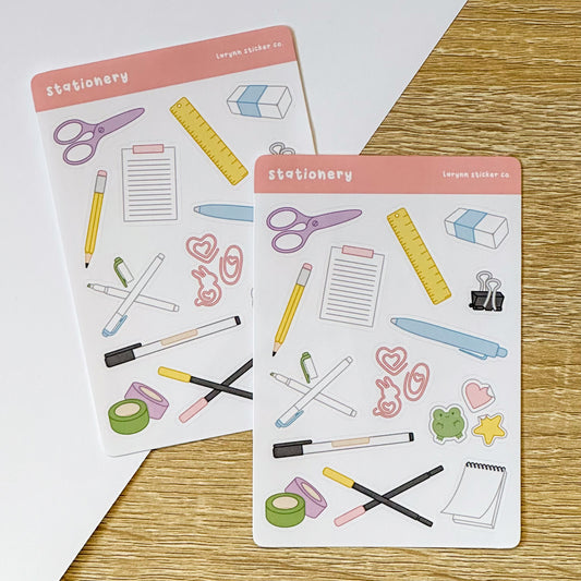 Mini Stationery Sticker Sheet