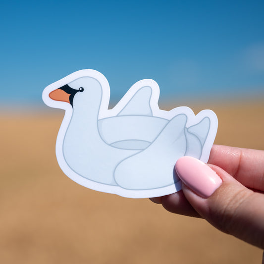 Swan Pool Float Sticker