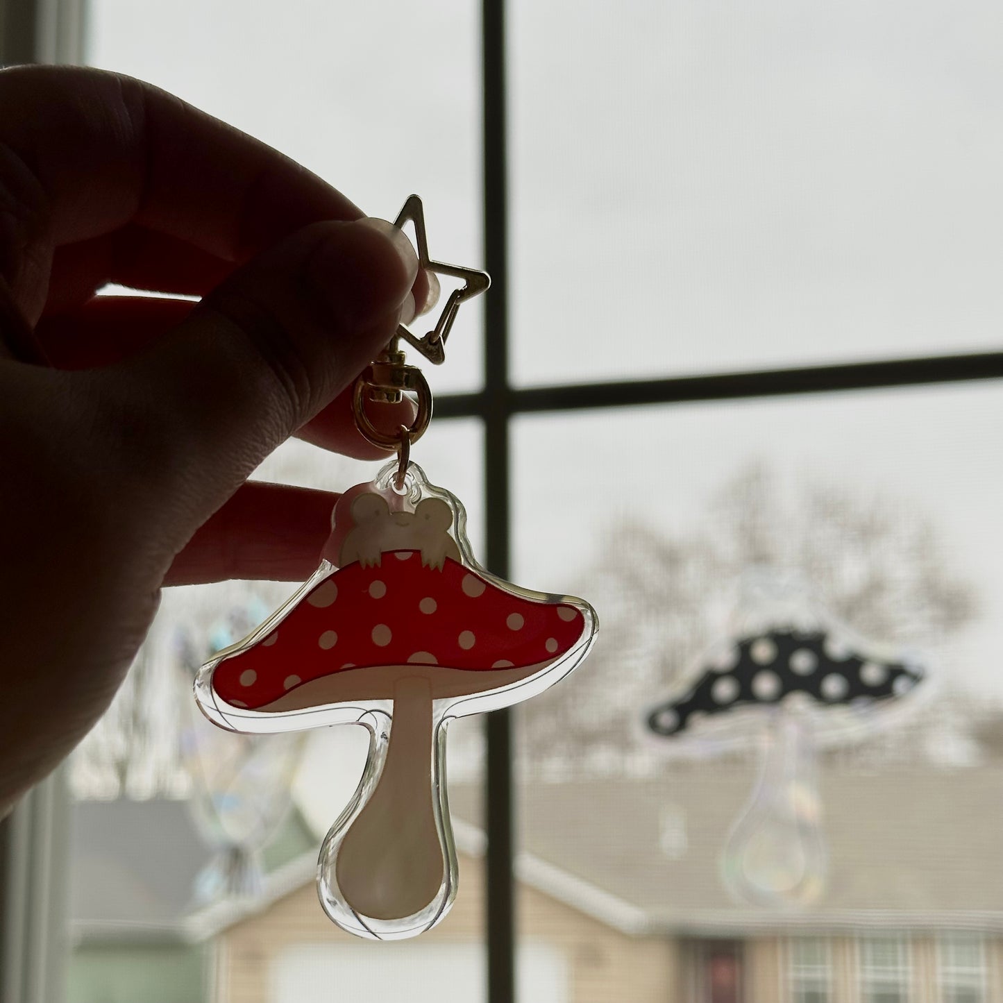 Mushroom Frog Keychain
