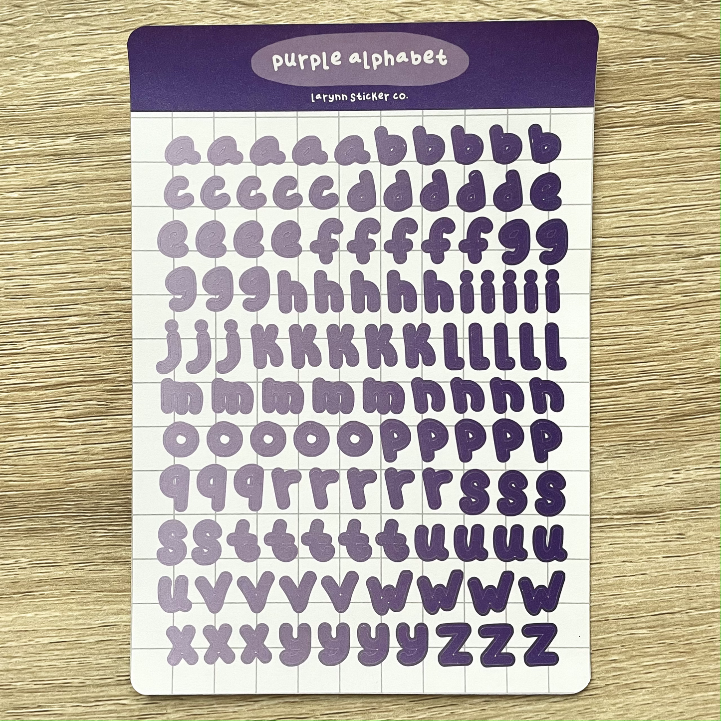 Alphabet Deco Sticker Sheet