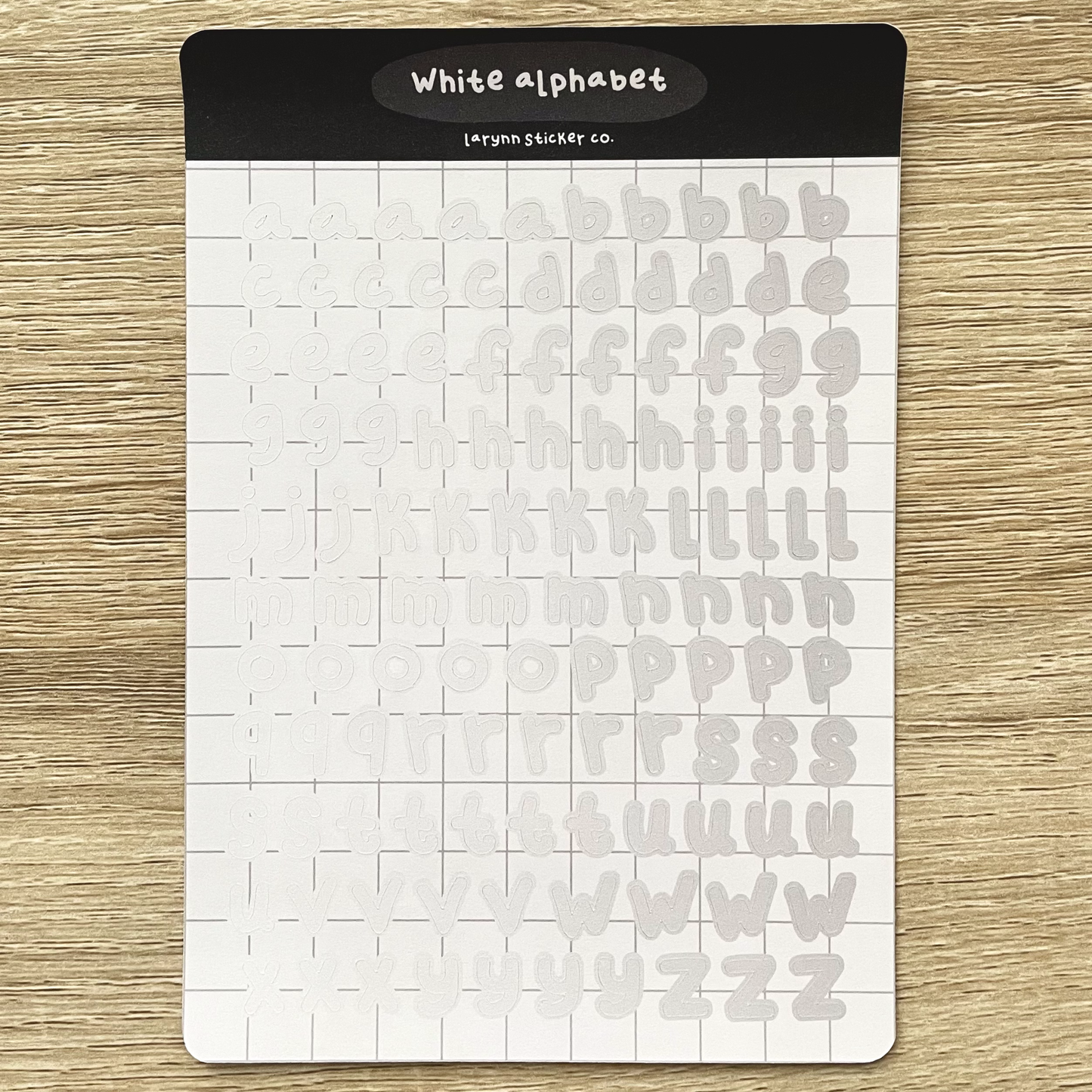 Alphabet Deco Sticker Sheet