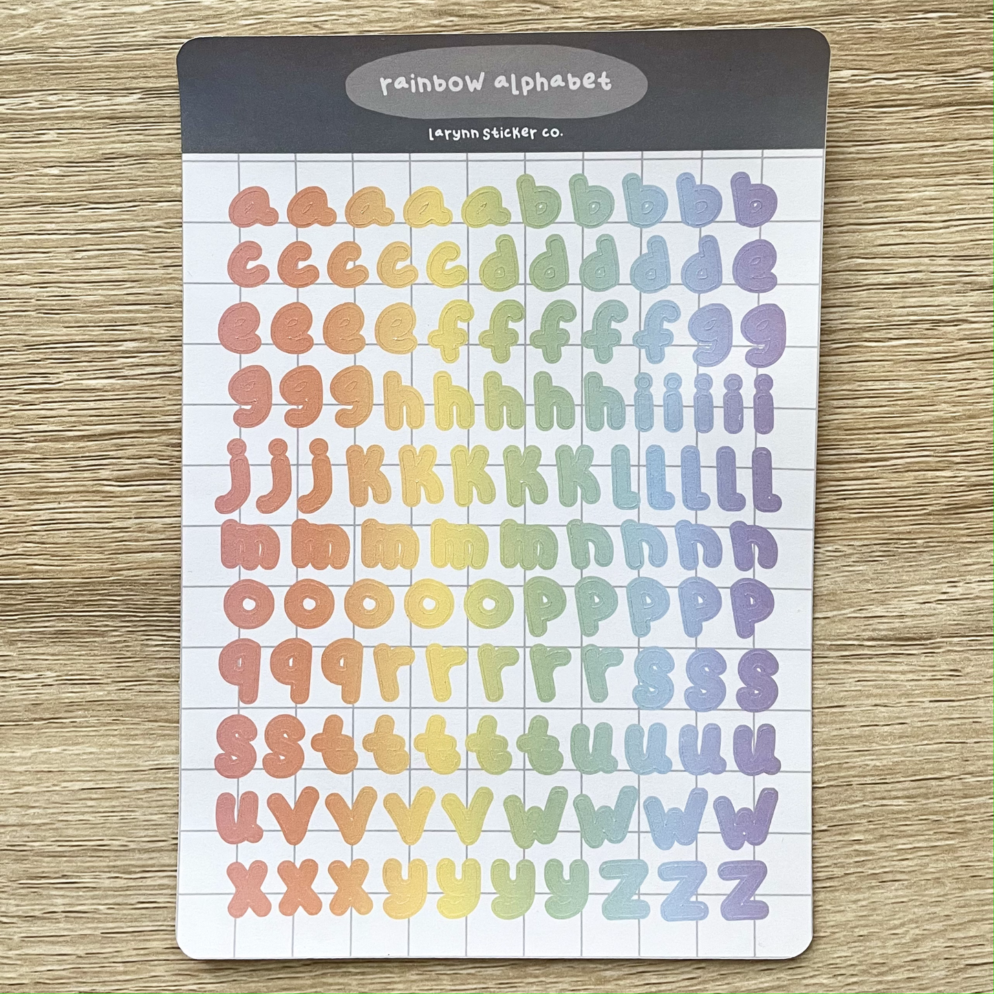 Alphabet Deco Sticker Sheet