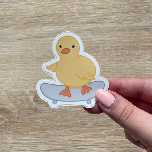 Skateboard Duckling Sticker