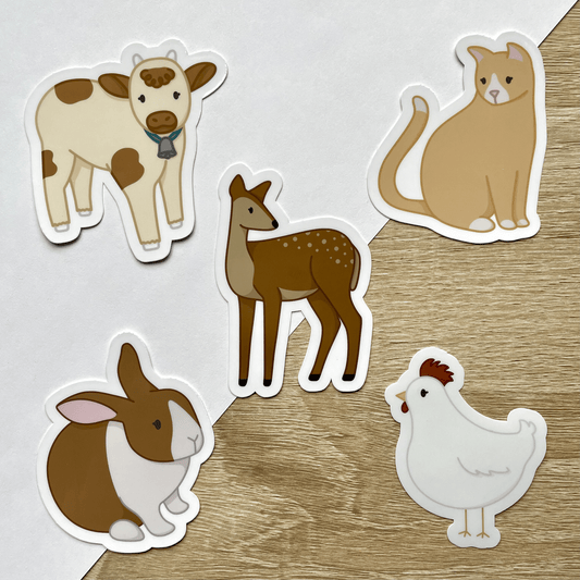 Cottagecore Animals Sticker Pack