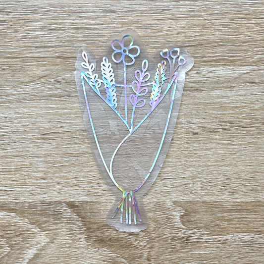 Wildflower Bouquet Sun Catcher Sticker Decal
