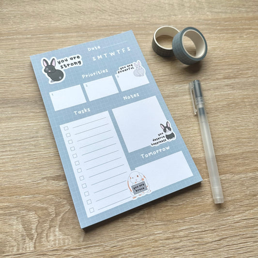 Daily Bunny Affirmations Memo Pad / Note Pad