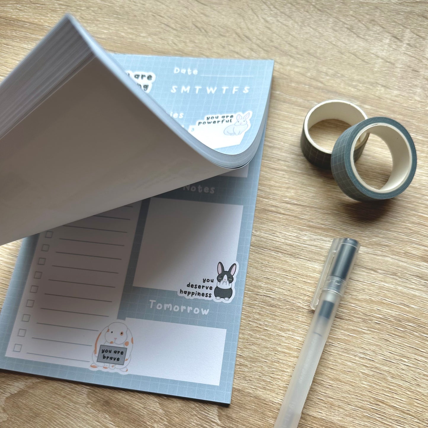Daily Bunny Affirmations Memo Pad / Note Pad