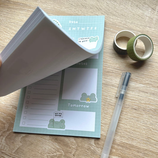 Daily Frog Affirmations Memo Pad / Note Pad