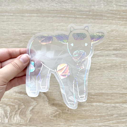 Cow Sun Catcher Sticker Decal