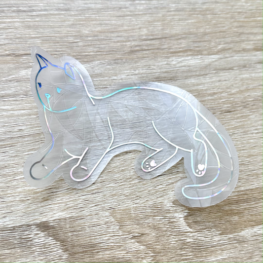 Resting Cat Sun Catcher Sticker Decal