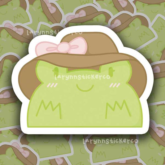 Frog in a Sunhat Sticker