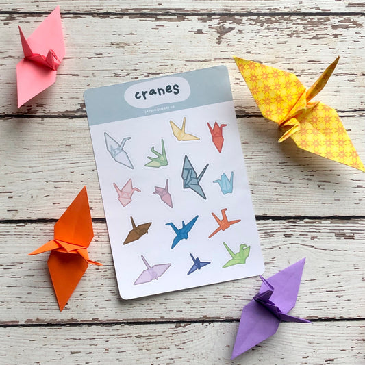 Origami Cranes Sticker Sheet