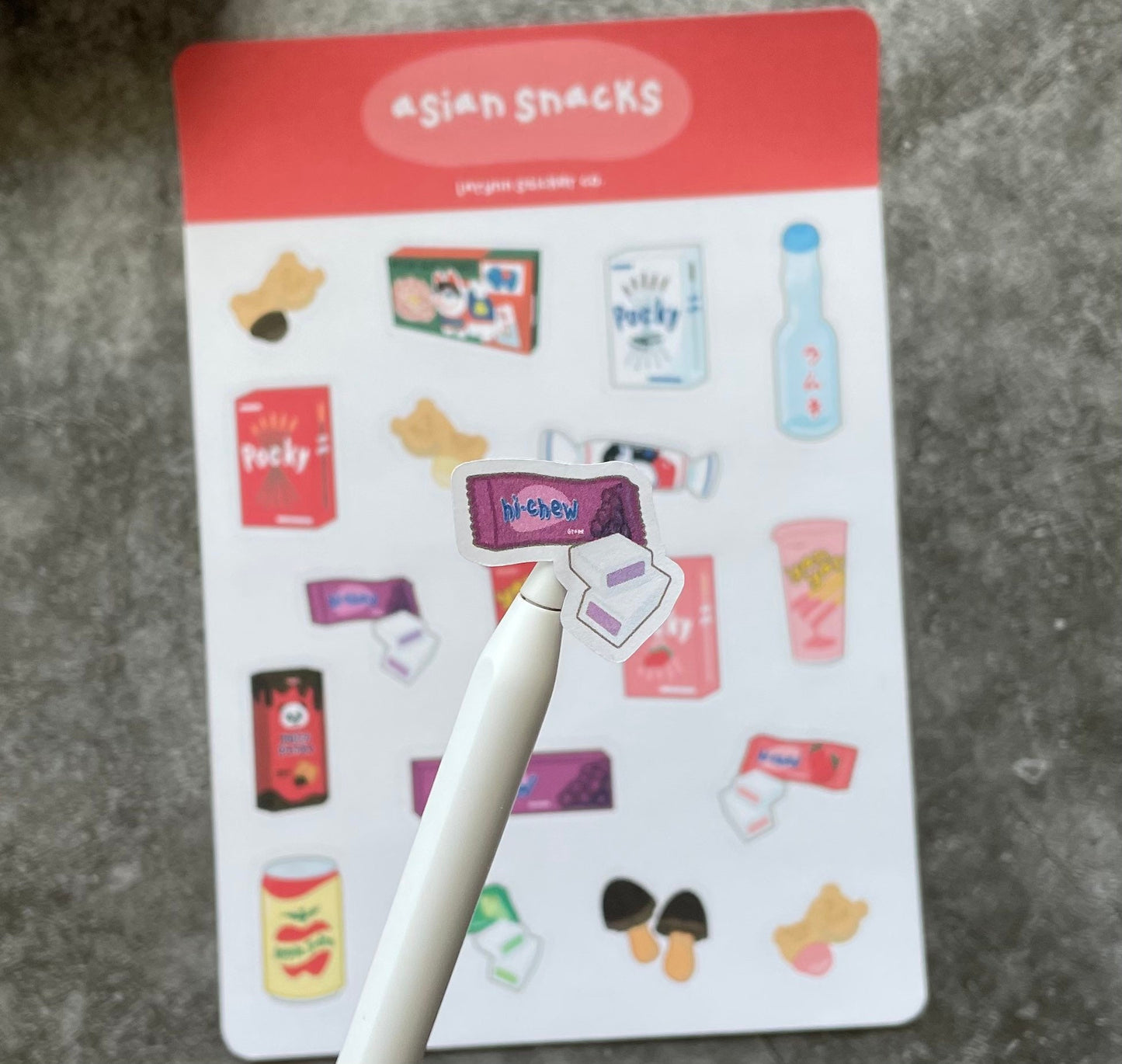 Asian Snacks FUNDRAISER Sticker Sheet