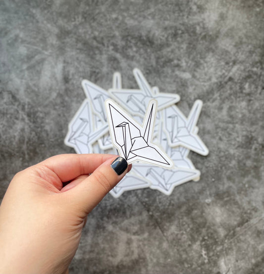 Origami Paper Crane FUNDRAISER Sticker