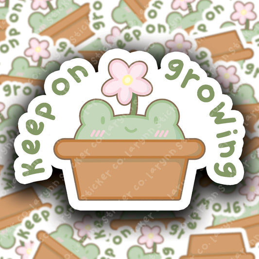 Keep on Growing Frog Sticker