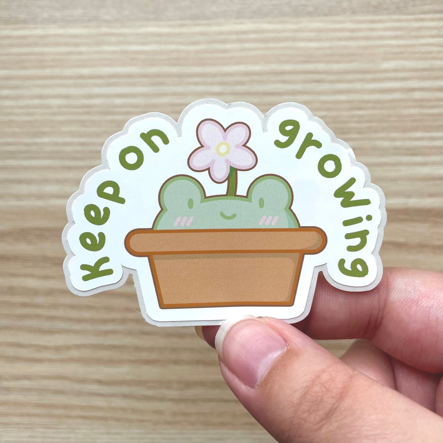 Keep on Growing Frog Sticker