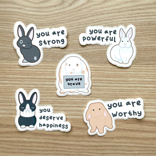 Bunny Affirmations Sticker Pack
