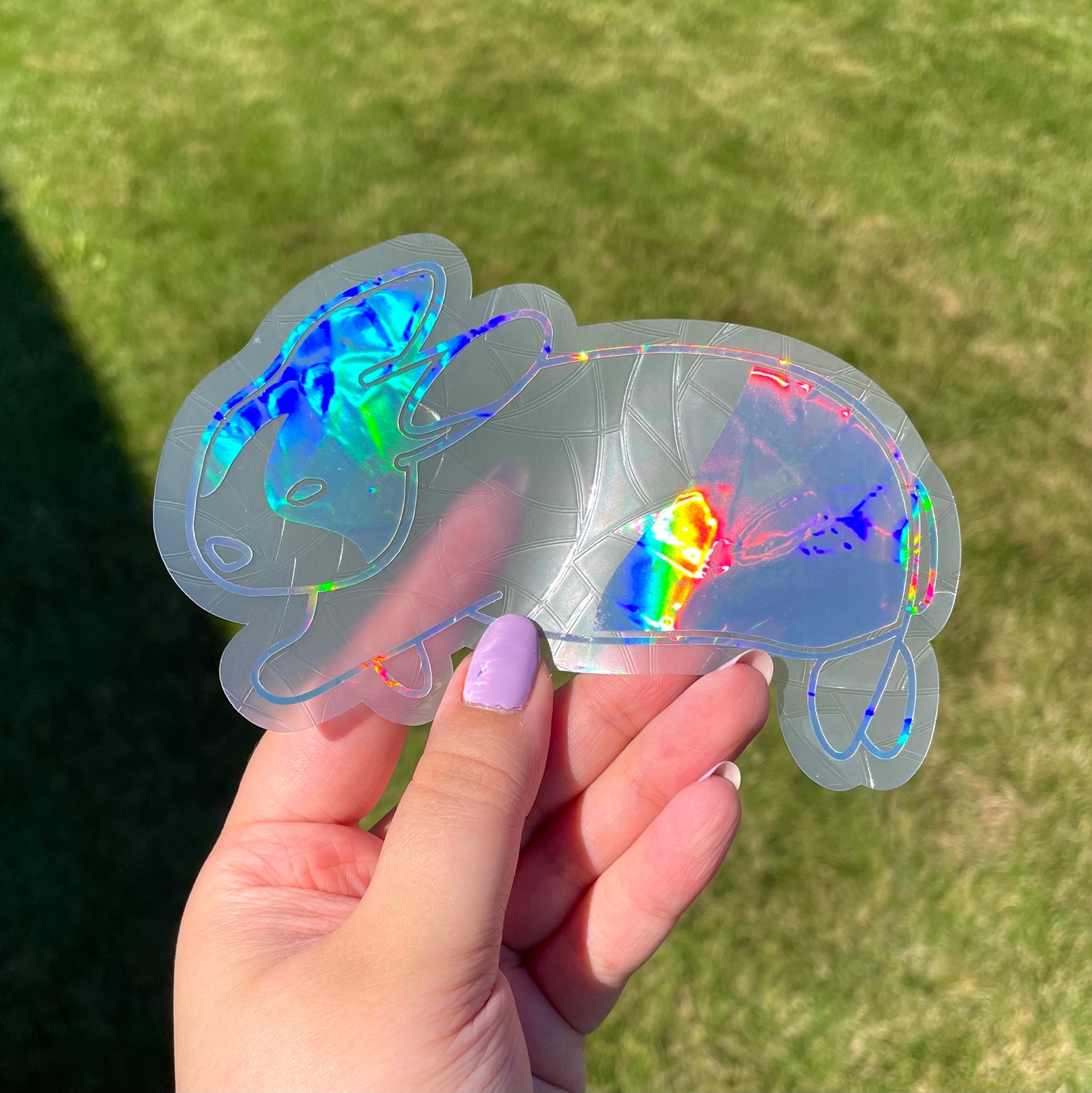 Sleeping Bunny Sun Catcher Sticker Decal