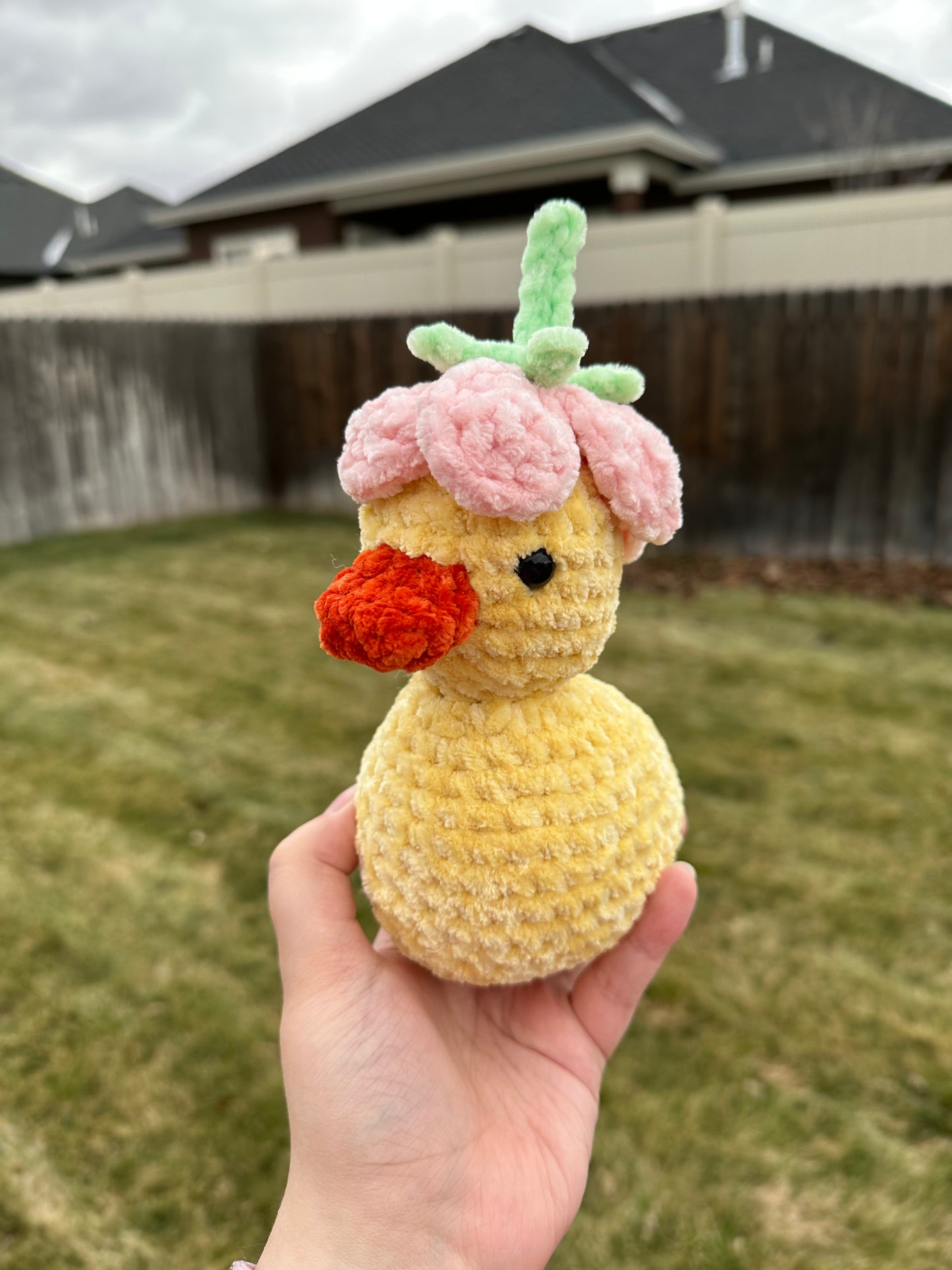Flower Hat Duckling Plushie