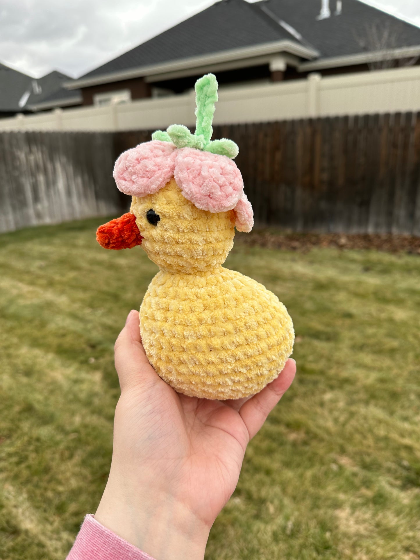 Flower Hat Duckling Plushie
