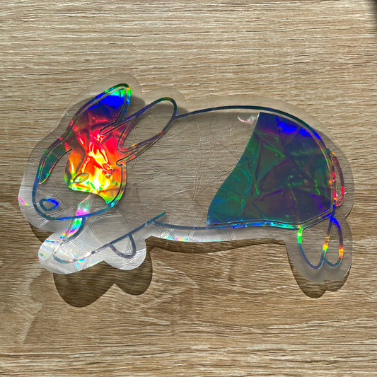 Sleeping Bunny Sun Catcher Sticker Decal