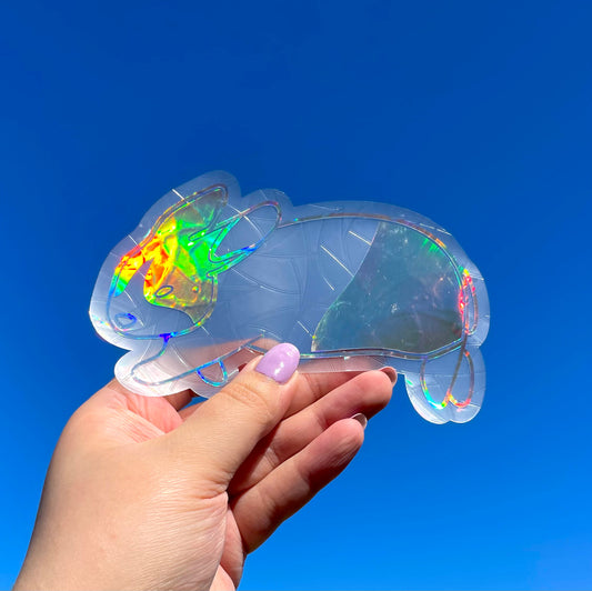 Sleeping Bunny Sun Catcher Sticker Decal