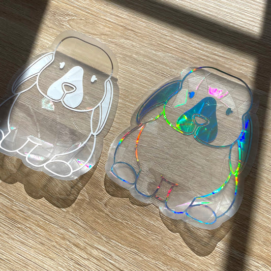 Sitting Bunny Sun Catcher Sticker Decal