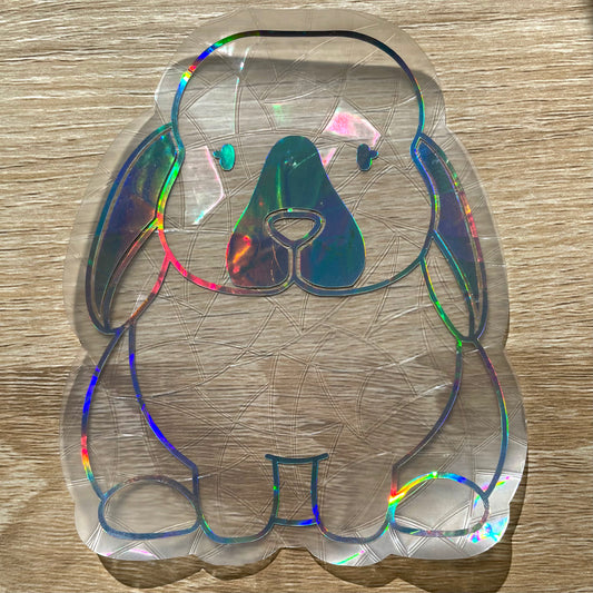 Sitting Bunny Sun Catcher Sticker Decal