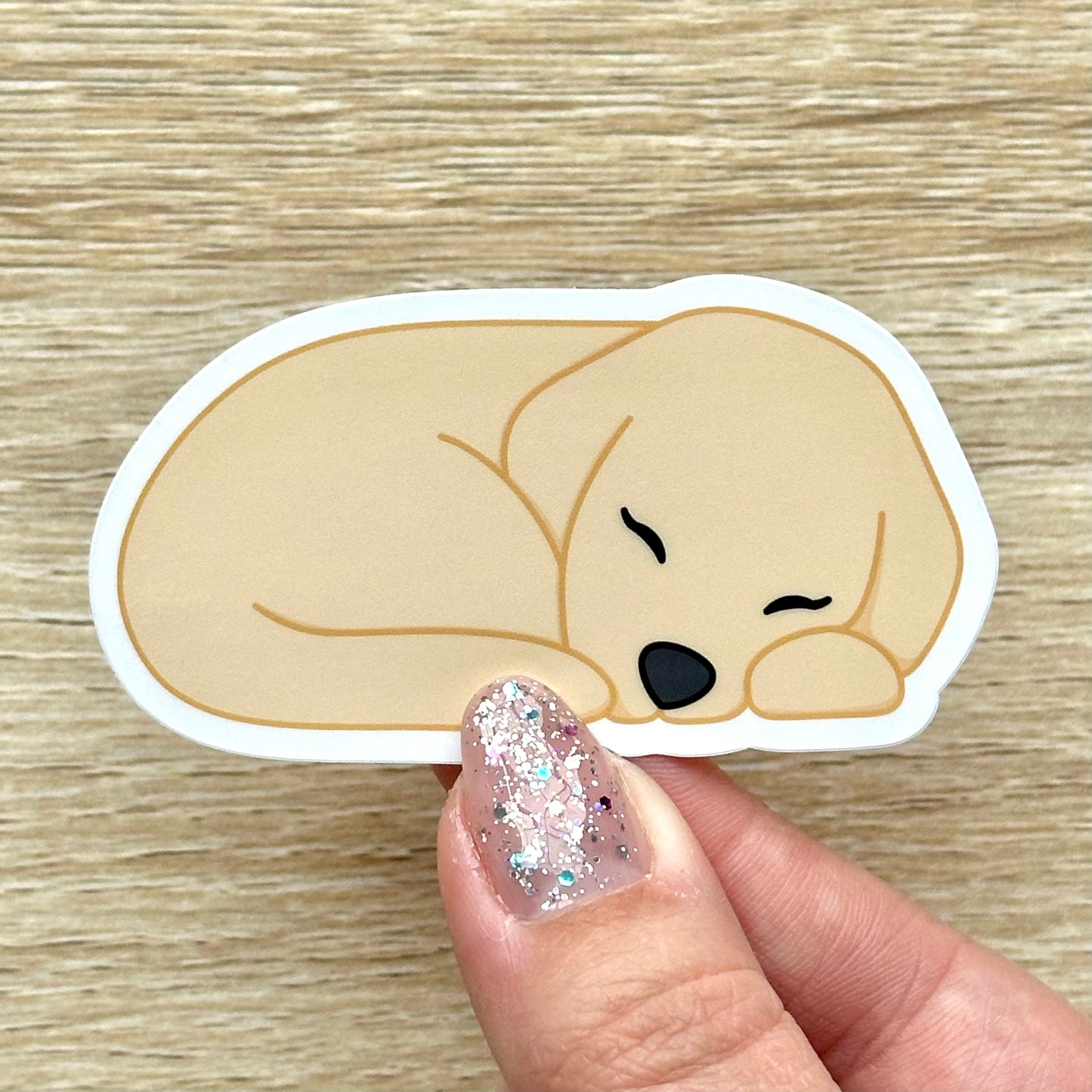 Sleeping Labrador Puppy Sticker
