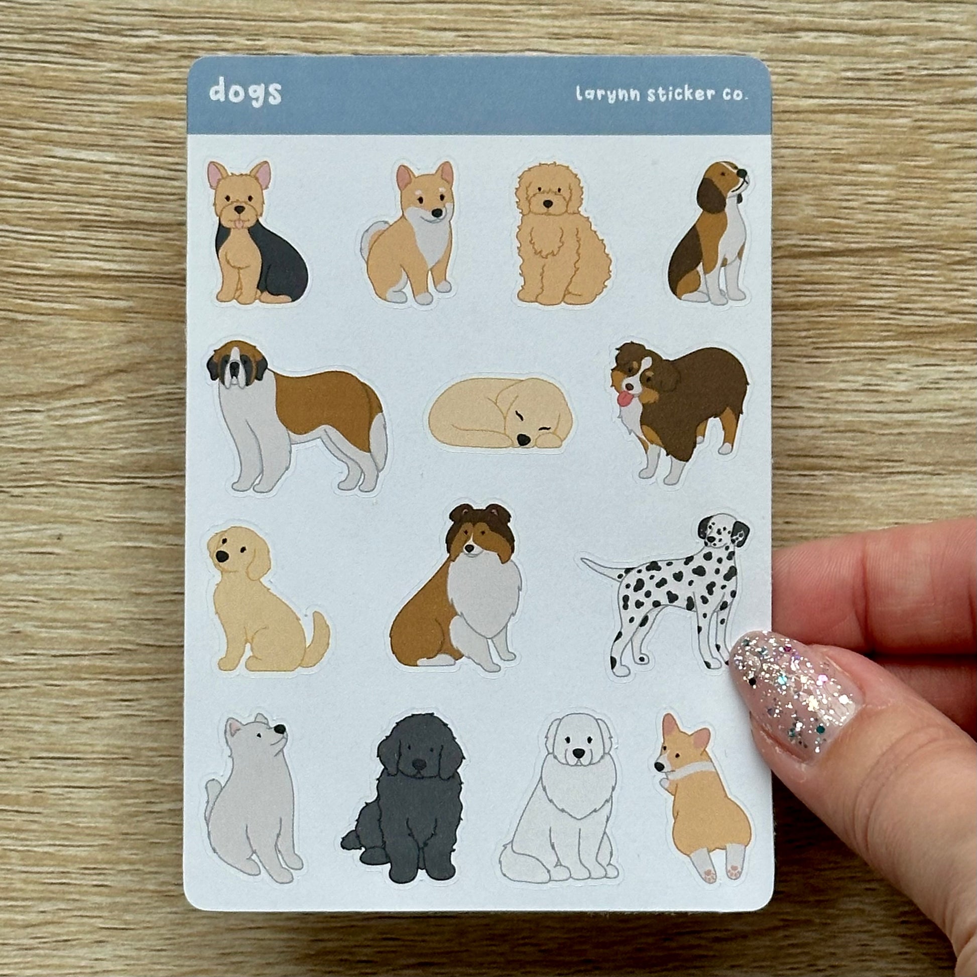 Dog Pattern Sticker Mini Dogs Sticker Sheet – LaRynn Sticker Co.