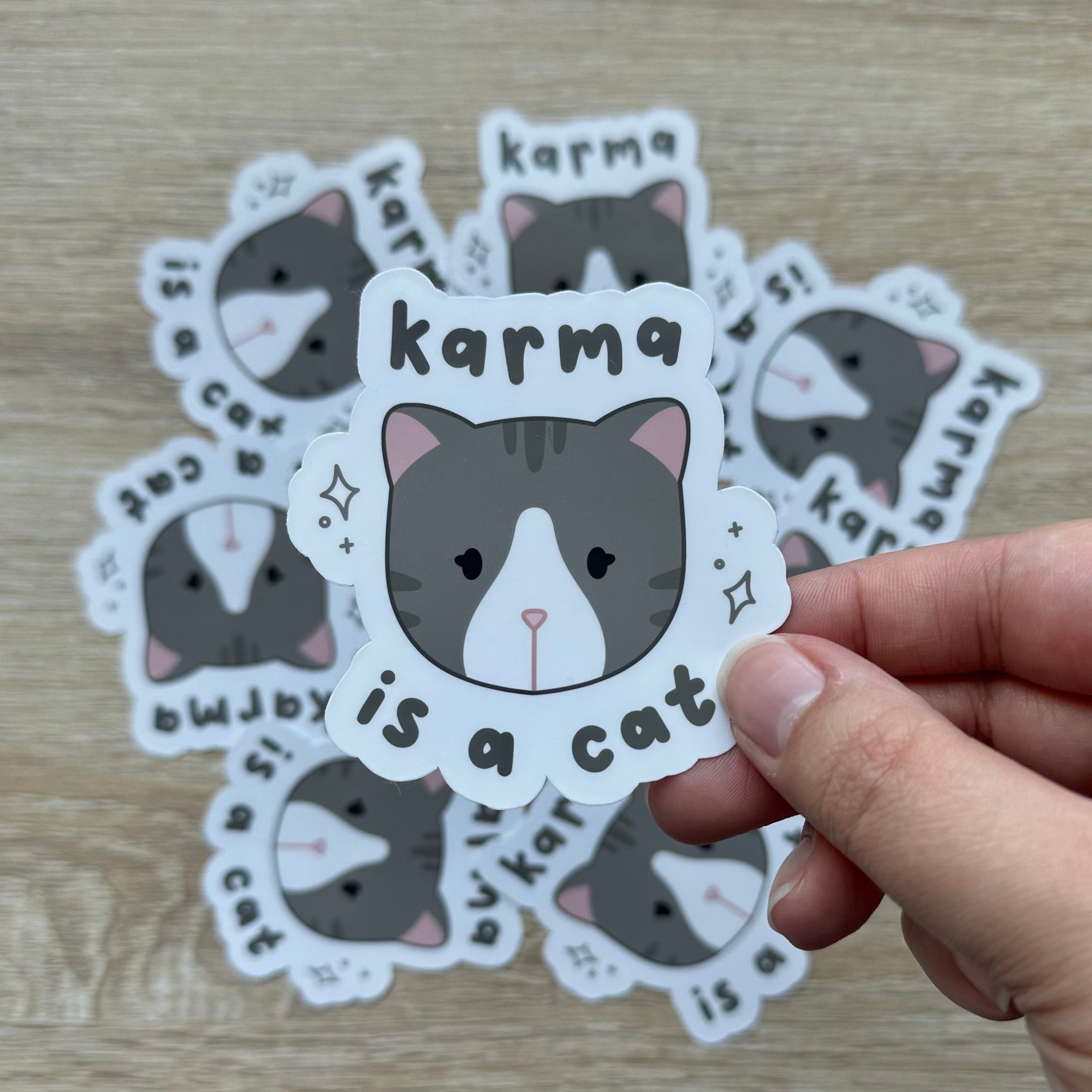Karma is a Cat Sticker – LaRynn Sticker Co.