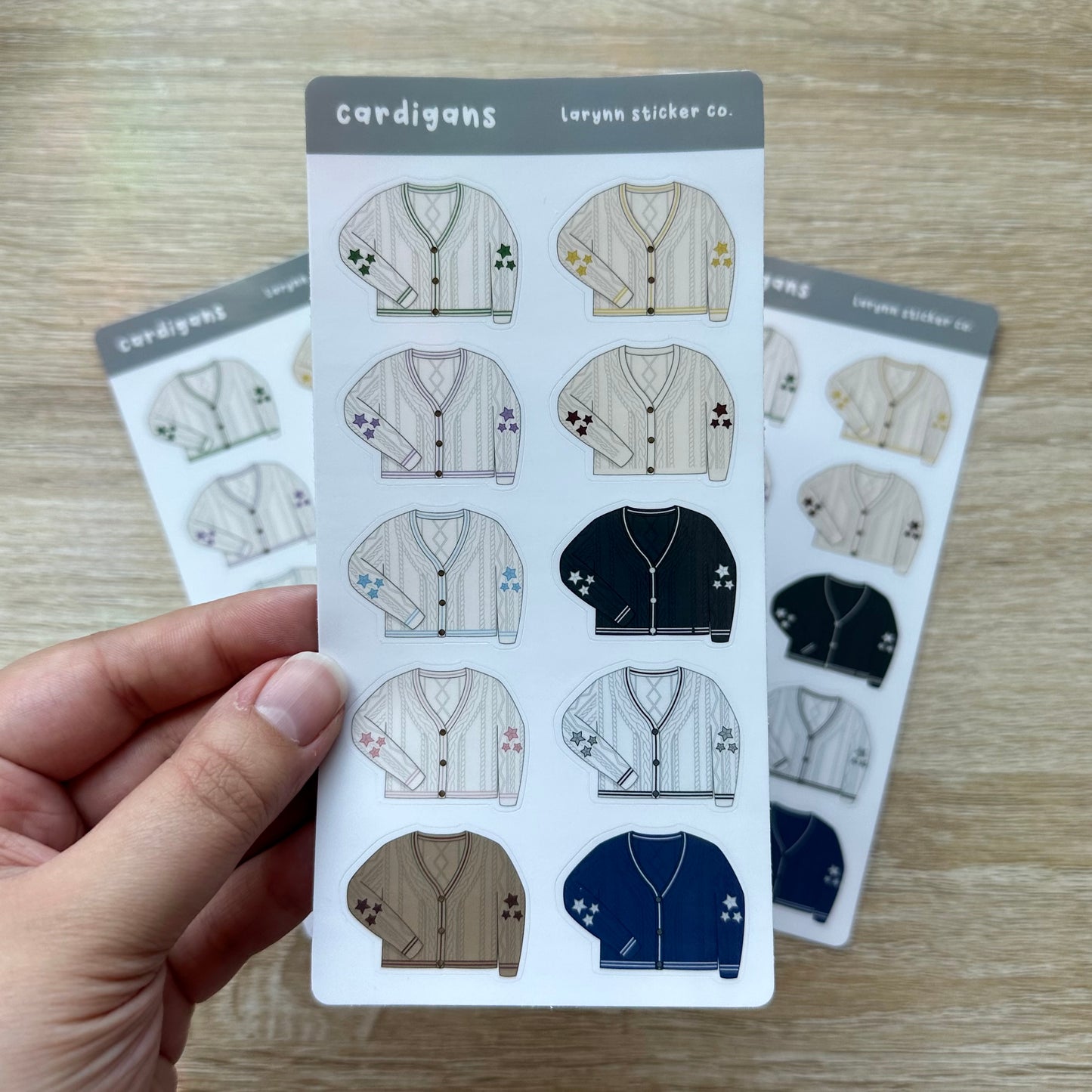 Cardigans Sticker Sheet