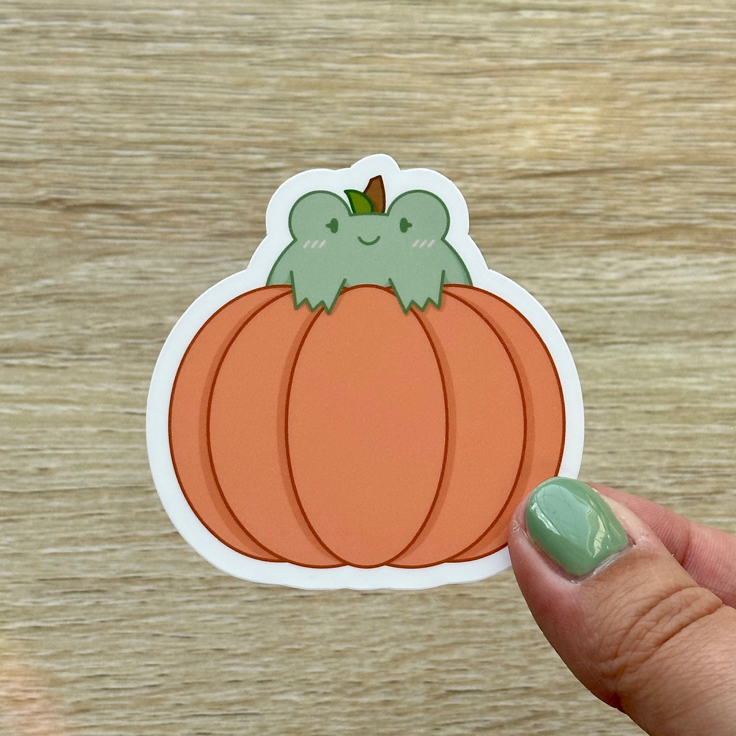 Pumpkin Frog Sticker