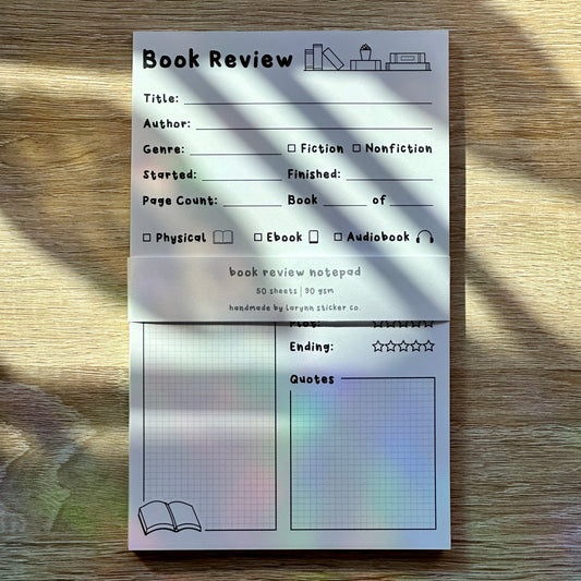 Book Review Memo Pad / Note Pad
