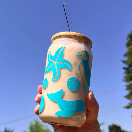 Oregon Coast Color Changing Glass Cup