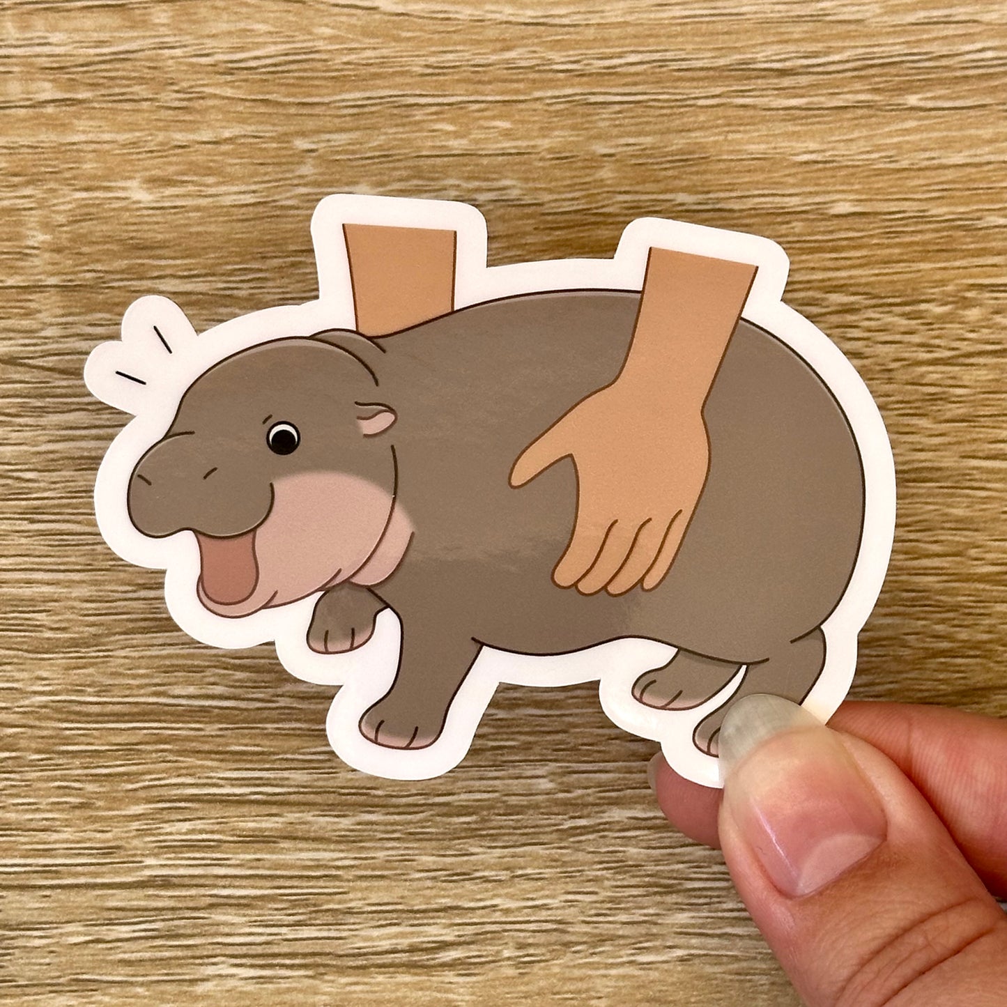 Baby Pygmy Hippo Sticker Pack