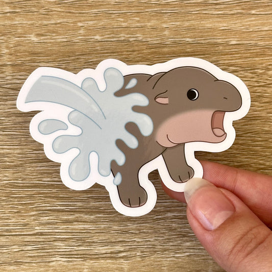 Hose Baby Pygmy Hippo Sticker