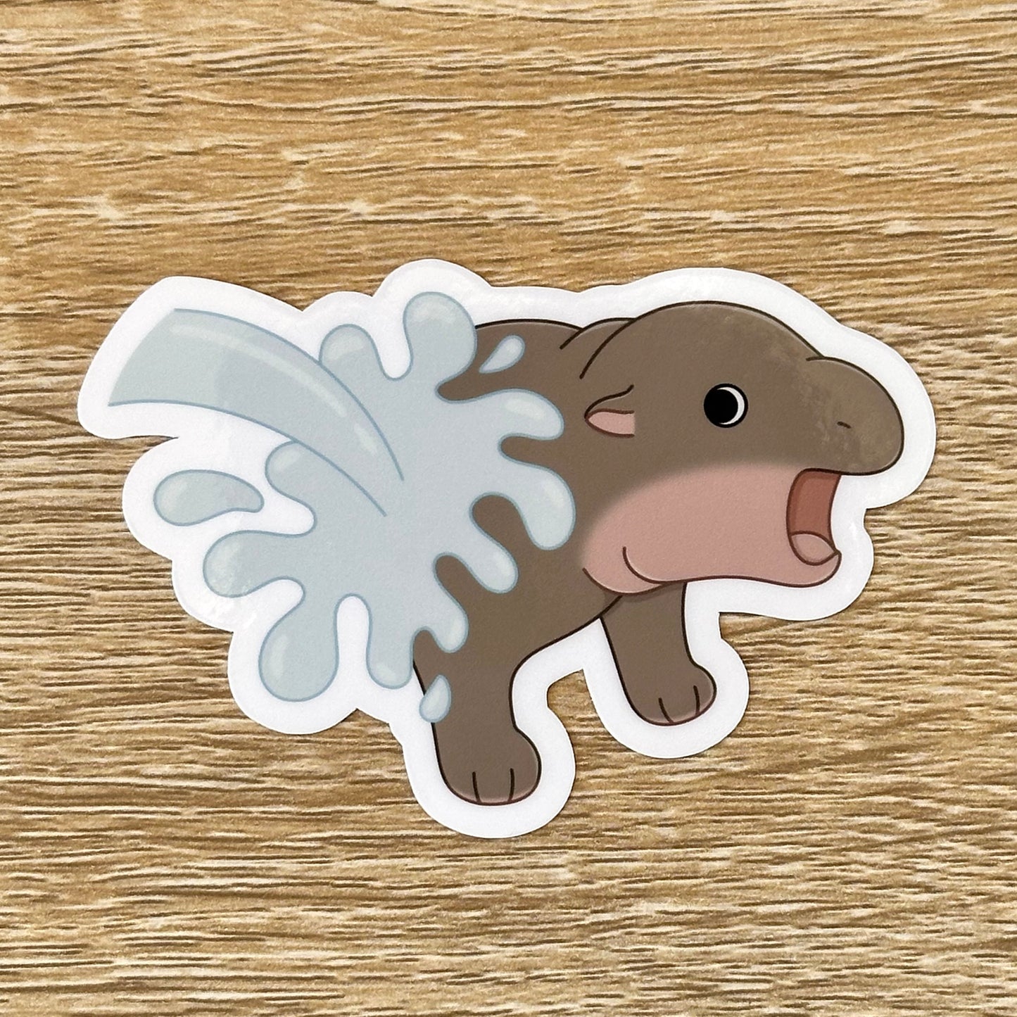 Hose Baby Pygmy Hippo Sticker