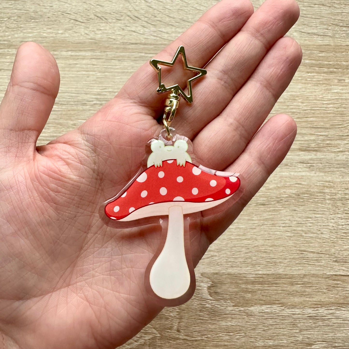 Mushroom Frog Keychain