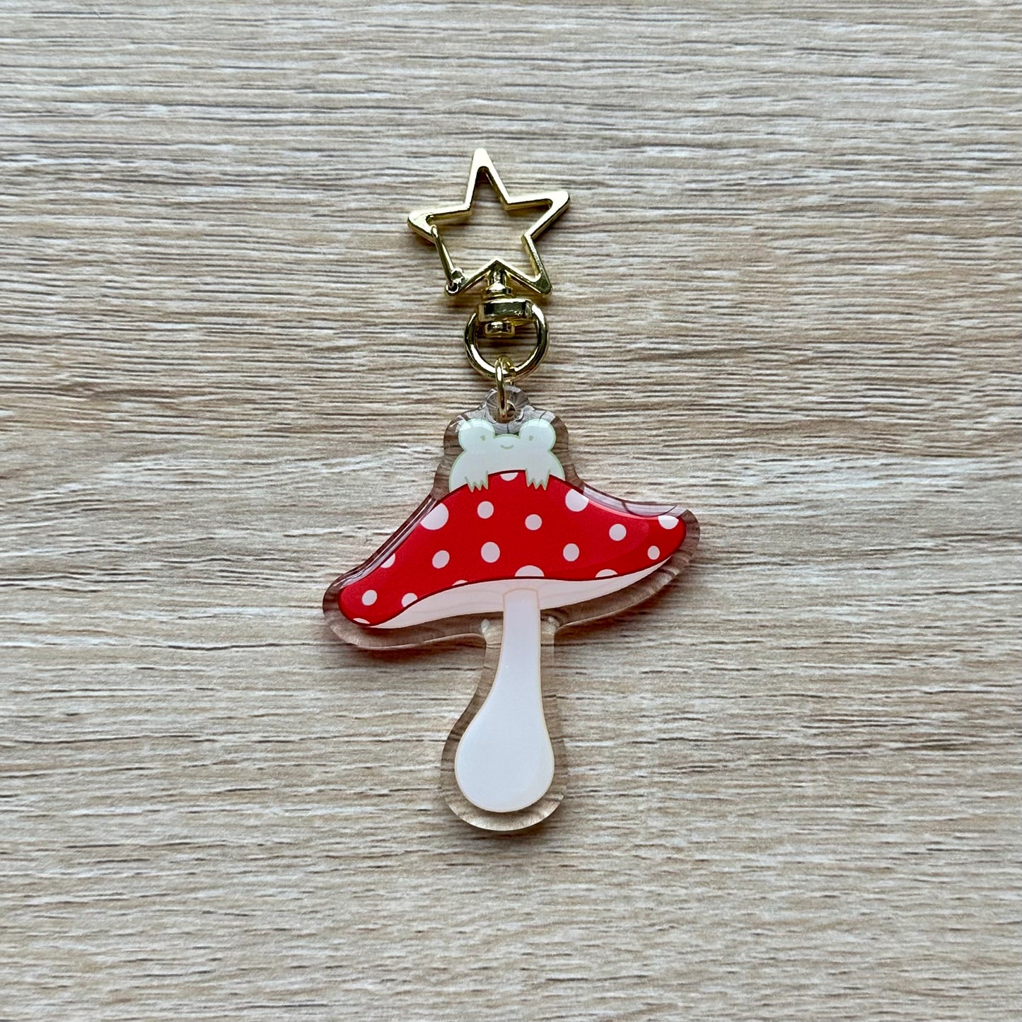 Mushroom Frog Keychain