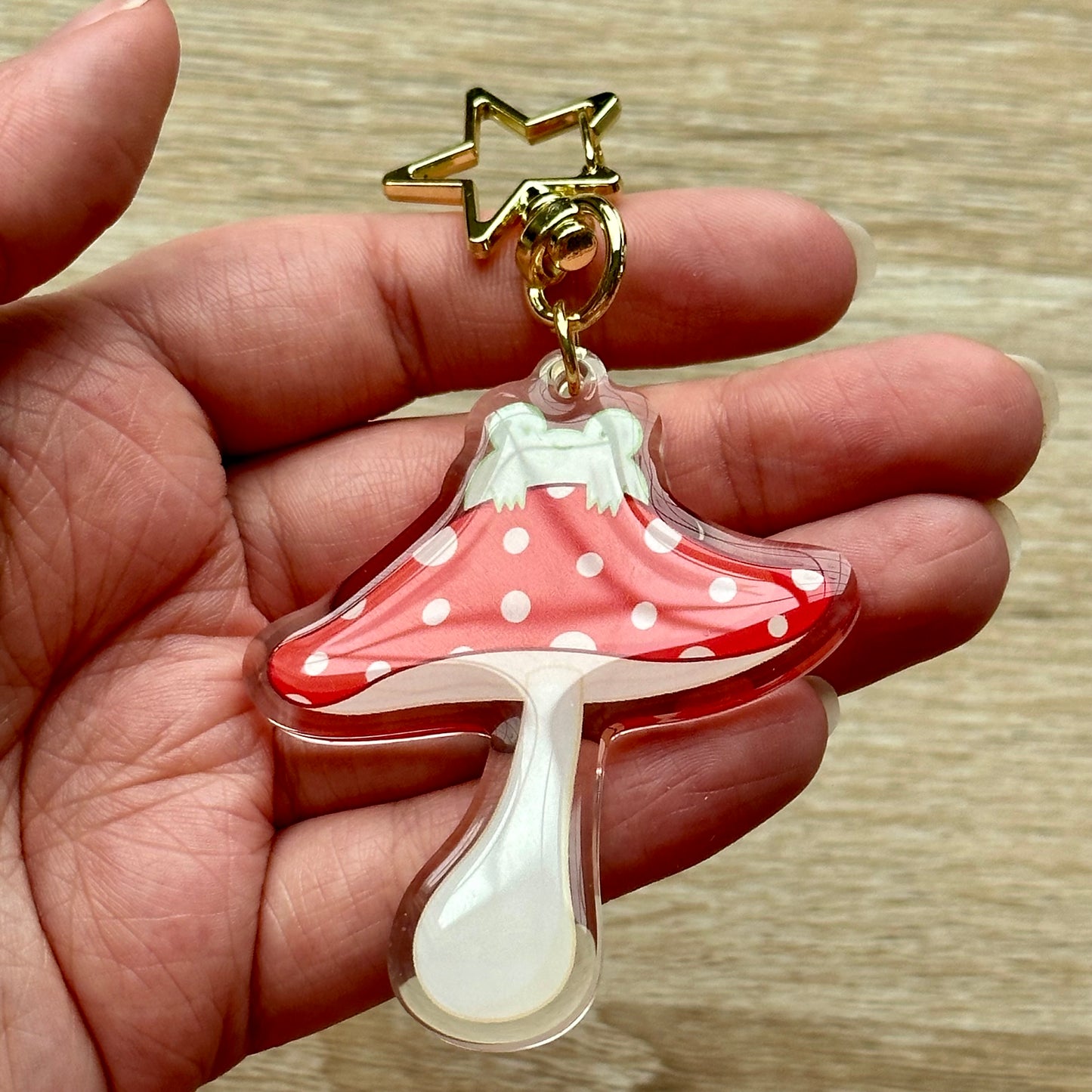 Mushroom Frog Keychain