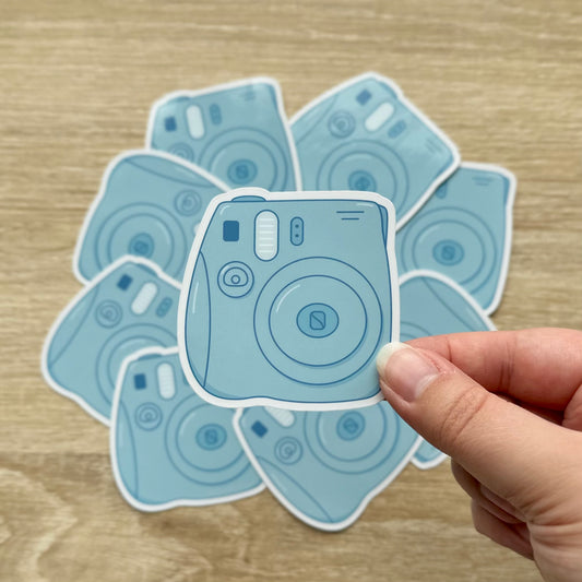 Blue Camera Sticker