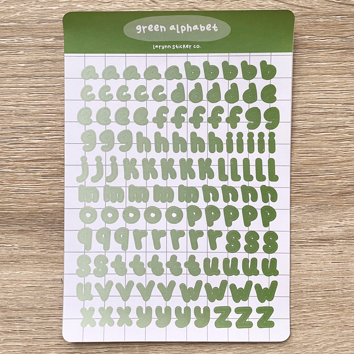 Alphabet Deco Sticker Sheet