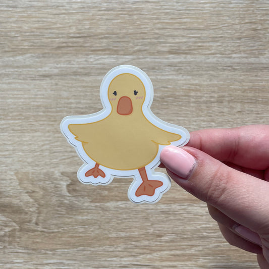 Balancing Duckling Sticker