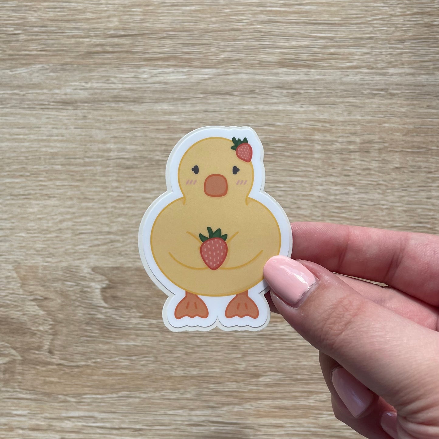 Strawberry Duckling Sticker