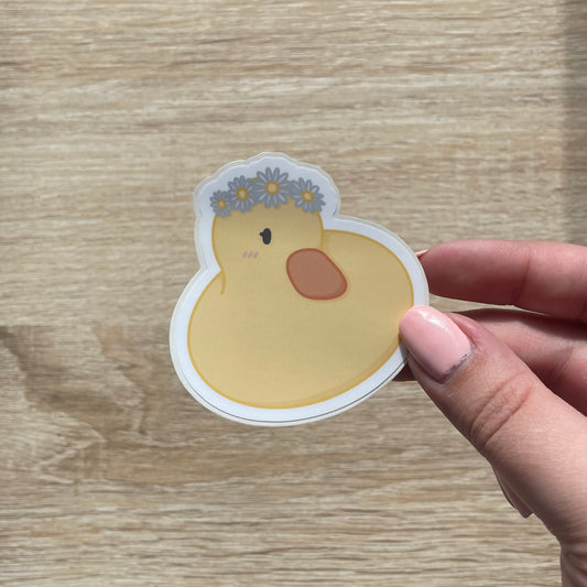 Daisy Crown Duckling Sticker